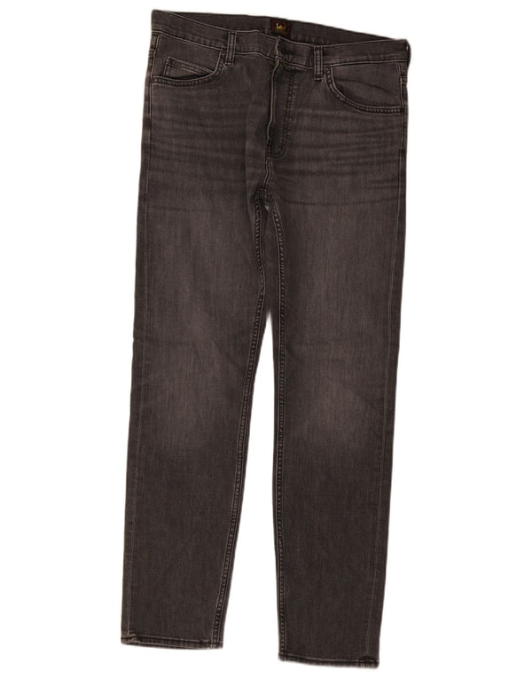 Lee Mens Rider Slim Jeans W33 L32 Cinza Algodão