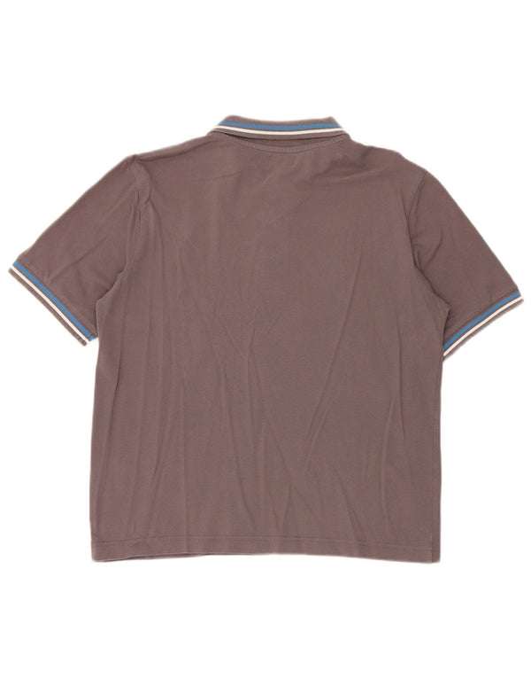 Camisa polo masculina Kappa algodão cinza médio