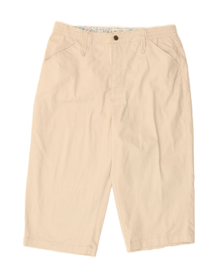 LEE Womens Straight Capri Trousers US 16 2XL W38 L18  Beige Cotton Vintage Lee and Second-Hand Lee from Messina Hembry 