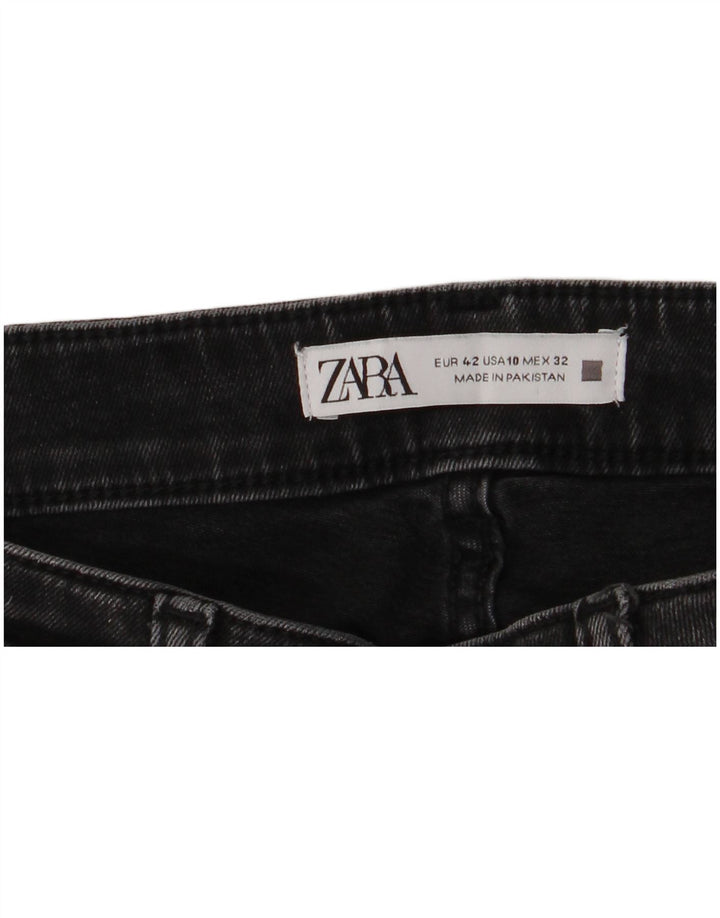 ZARA Jeans Slim Feminino EU 42 Grande W32 L27 Preto