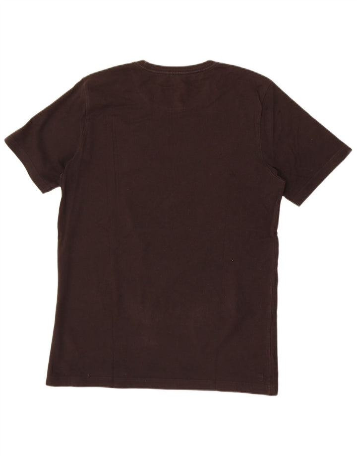Puma Mens Graphic T-Shirt Top Pequeno Algodão Preto