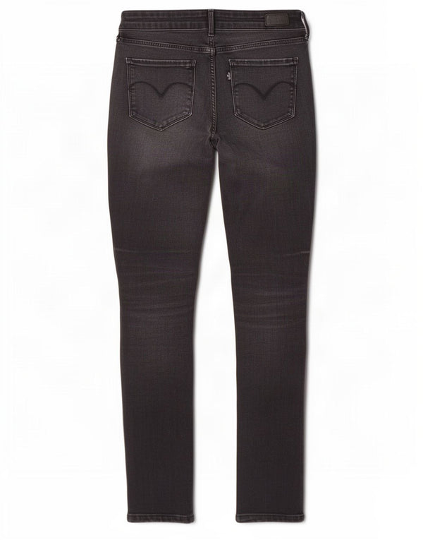 Calça jeans feminina Levi's Bold Curve Mid Rise Skinny W29 L32 algodão preto