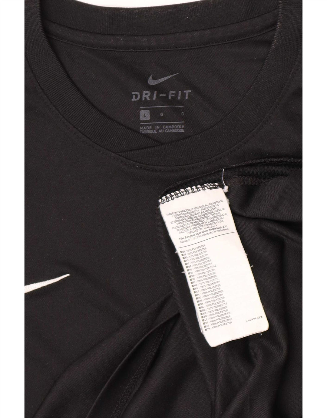 Camiseta Nike Masculina Dri Fit Top Grande Poliéster Preto