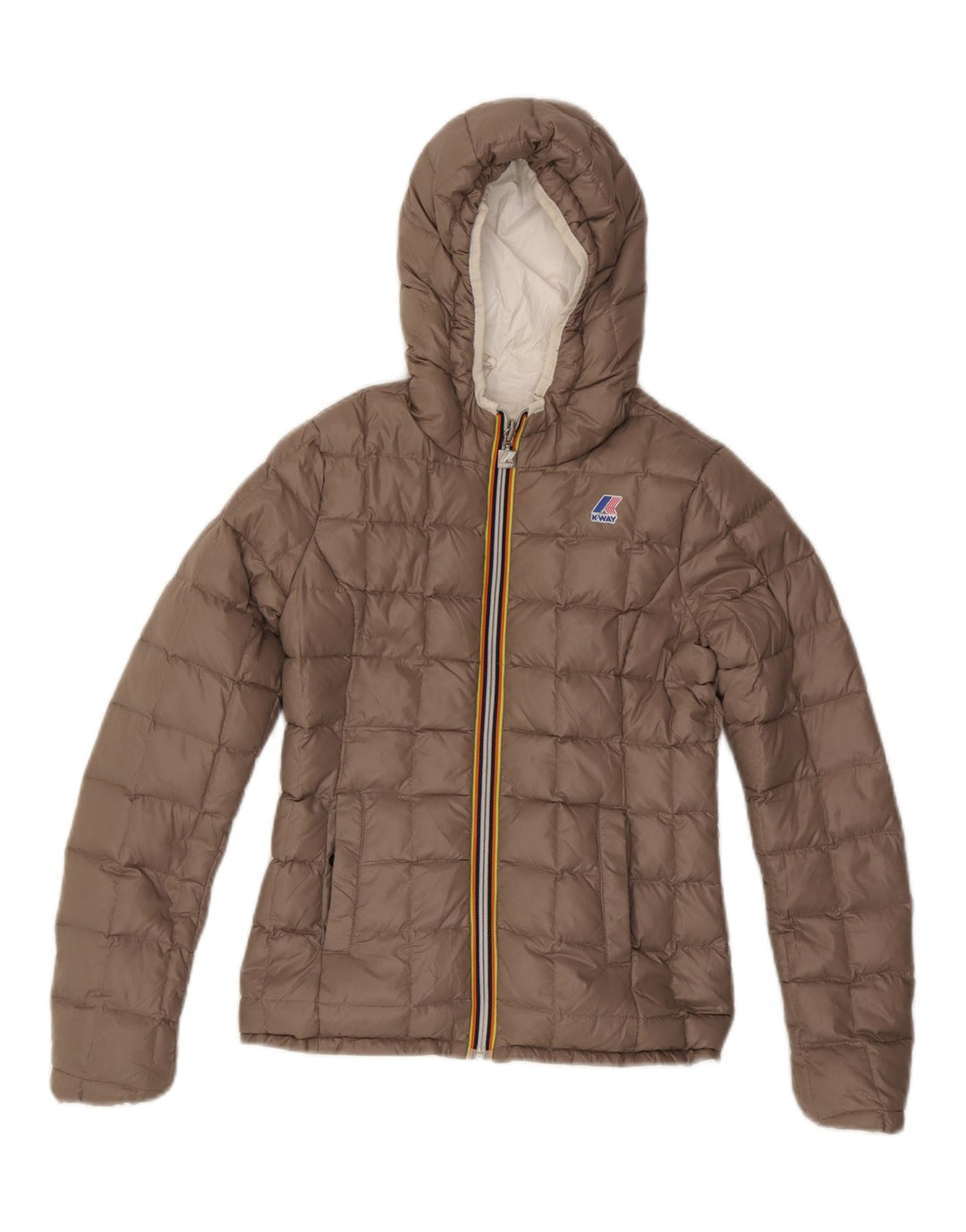 Jaqueta acolchoada reversível com capuz para meninas K-WAY 8-9 anos poliamida branca