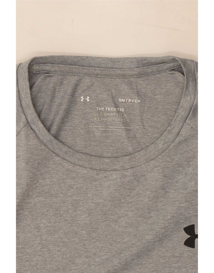 Camiseta masculina Under Armour pequena cinza manchada