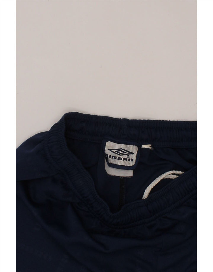Shorts esportivos gráficos UMBRO para meninos 13-14 anos azul marinho poliéster