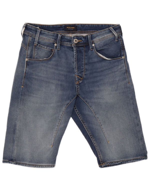 Shorts jeans masculino Jack & Jones médio W32 algodão azul