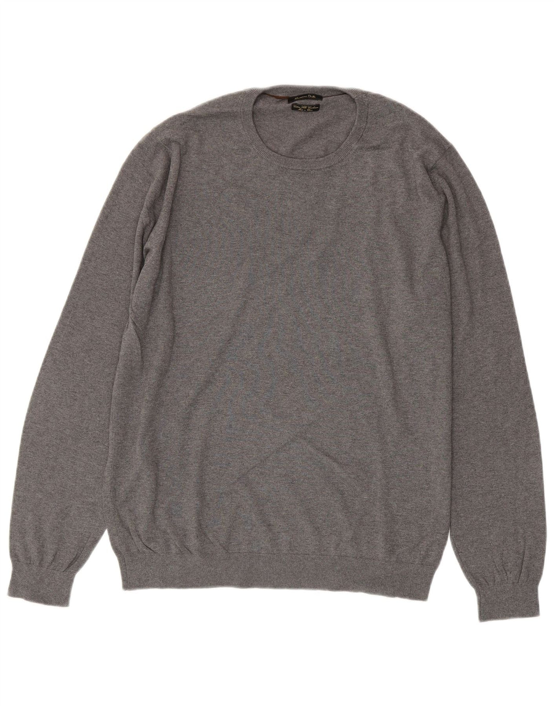 Suéter masculino MASSIMO DUTTI com gola redonda XL algodão cinza