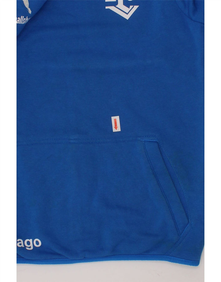 PUMA Boys Graphic Hoodie Jumper 7-8 Years Blue Cotton Vintage Puma and Second-Hand Puma from Messina Hembry 