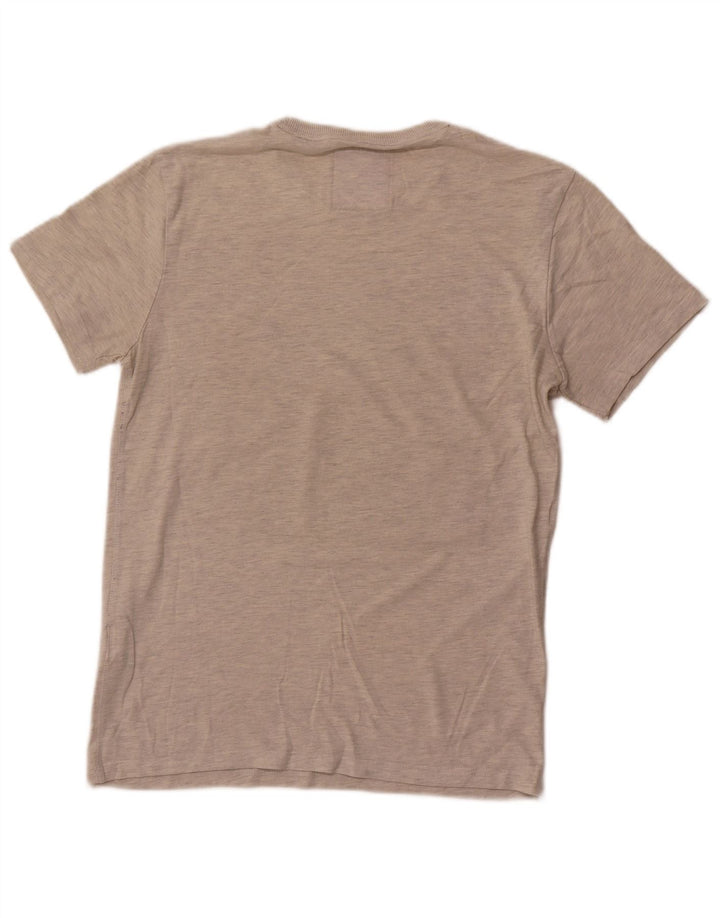 Superdry Camiseta masculina de edição limitada com estampa gráfica grande algodão cinza