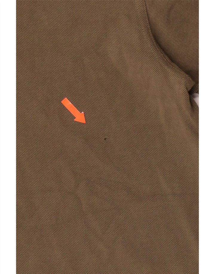 Camisa polo masculina Fred Perry de algodão cáqui médio