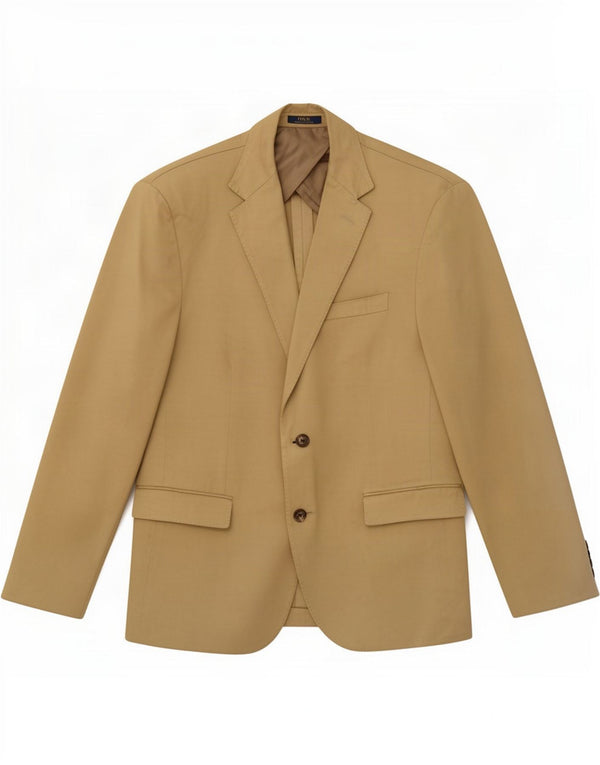 Polo Ralph Lauren Jaqueta blazer masculina de 2 botões Reino Unido 42 XL algodão bege