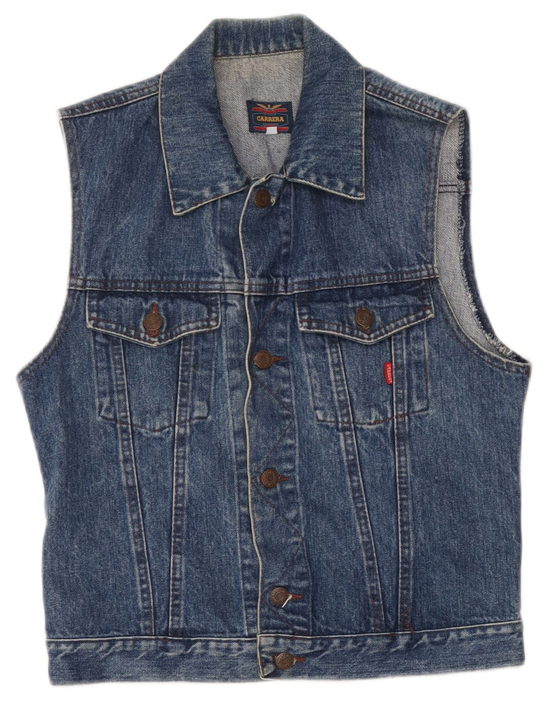 Colete jeans masculino Carrera UK 36 pequeno azul