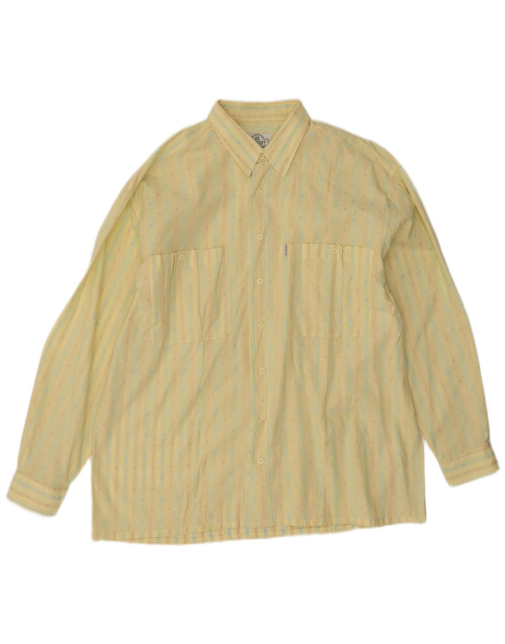 Camisa masculina Al Bright tamanho 43 grande listrada amarela