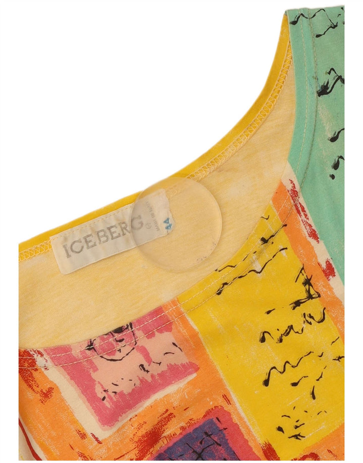 Camiseta feminina gráfica Iceberg Top IT 44 amarelo médio