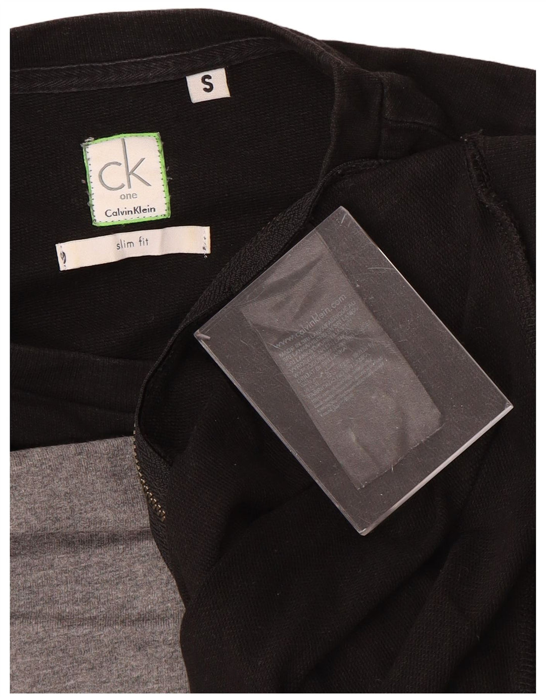 CALVIN KLEIN moletom feminino slim fit jumper Reino Unido 10 pequeno preto