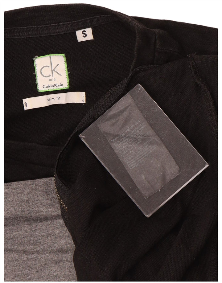 CALVIN KLEIN moletom feminino slim fit jumper Reino Unido 10 pequeno preto