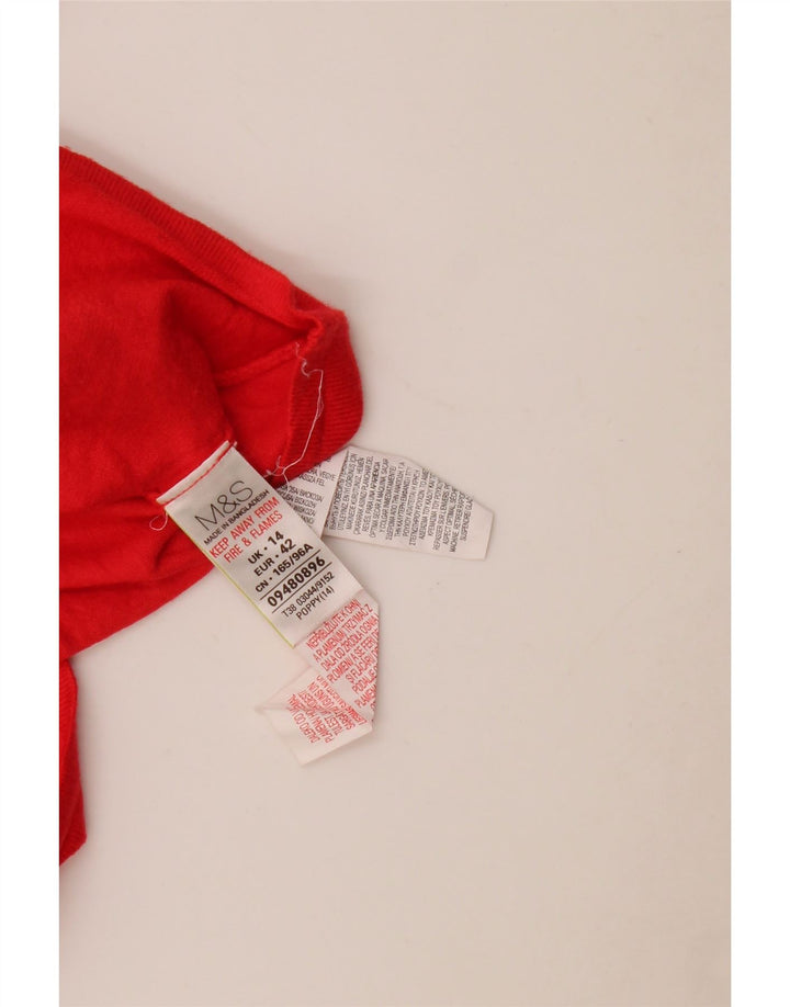 Regata feminina Marks & Spencer com colete UK 14 grande viscose vermelha