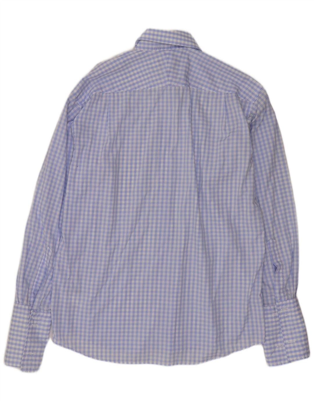 Camisa masculina Van Heusen tamanho 41 16 grande algodão guingão azul