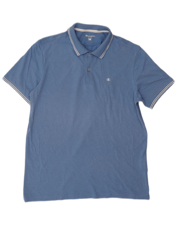 Camisa polo masculina Champion Easy Fit XL azul algodão