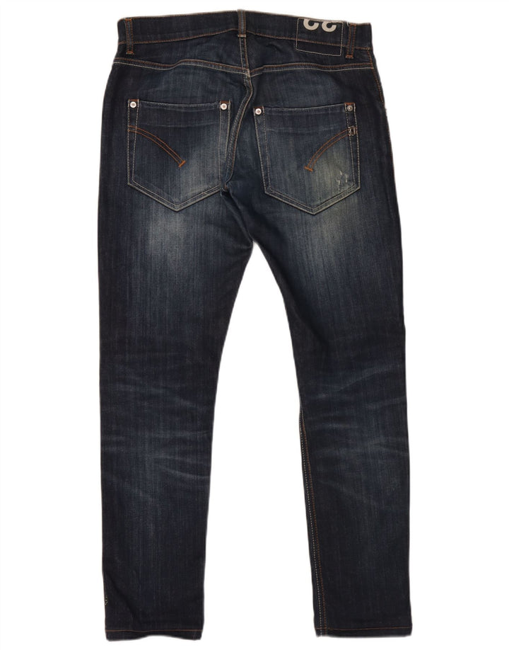 Dondup Mens Sam Skinny Jeans W32 L29 Azul Marinho Algodão