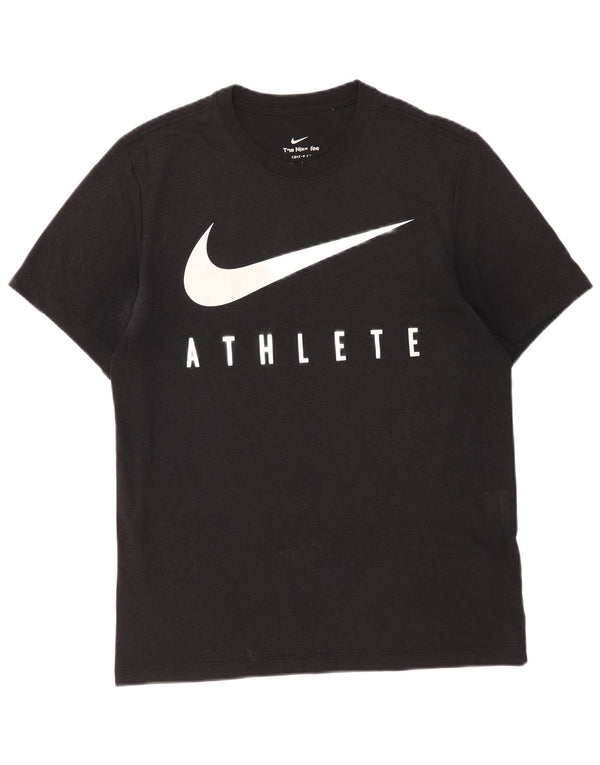 Camiseta Nike Masculina Dri Fit Graphic Top Médio Preto Poliéster