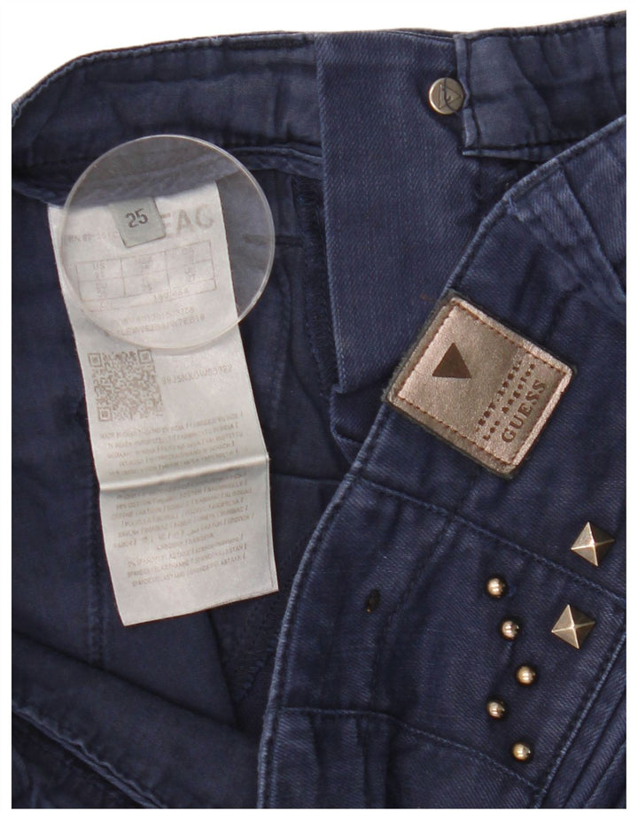 Jeans slim feminino GUESS W27 L28 algodão azul marinho