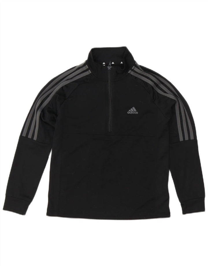 Adidas Meninos Aeroready Zip Neck Pullover Treino Top 9-10 Anos Preto