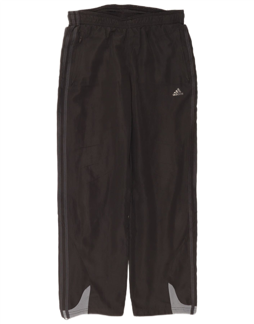 Calça de treino masculina Adidas Climacool pequena preta colorblock poliéster