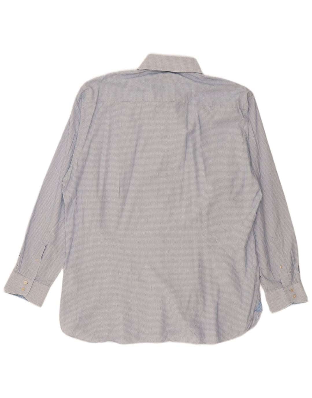 Camisa masculina Ted Baker tamanho 17 1/2 XL algodão manchado azul