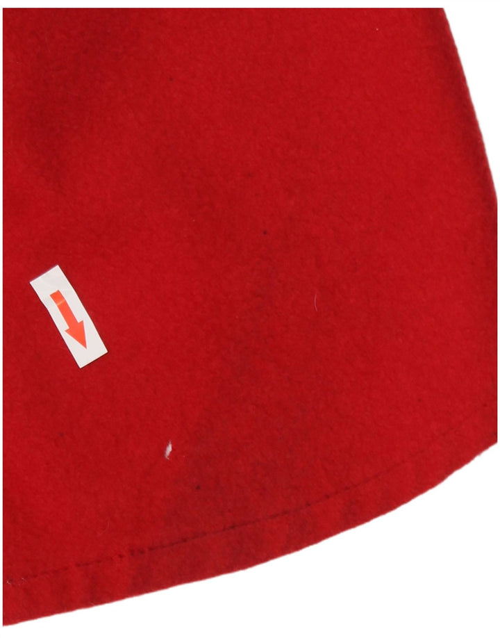 Casaco poncho feminino com capuz Jimmy Hourihan, tamanho único, lã vermelha