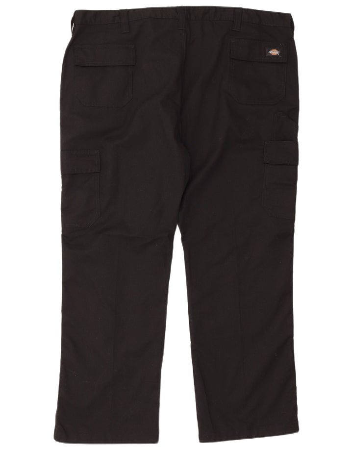 Calças cargo retas masculinas Dickies W46 L30 poliéster preto