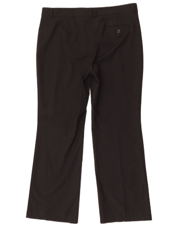 Calça feminina reta casual Marks & Spencer Reino Unido 12 médio W32 L28 preta
