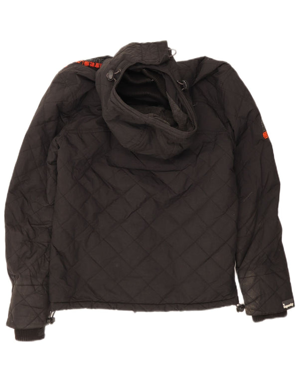 Jaqueta corta-vento masculina Superdry com capuz acolchoado Reino Unido 34 XS preto