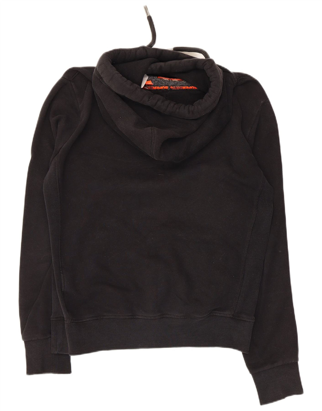 SUPERDRY moletom com capuz masculino médio algodão preto