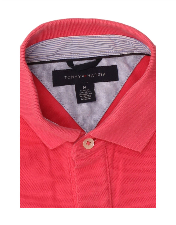 Camisa polo masculina TOMMY HILFIGER médio algodão rosa