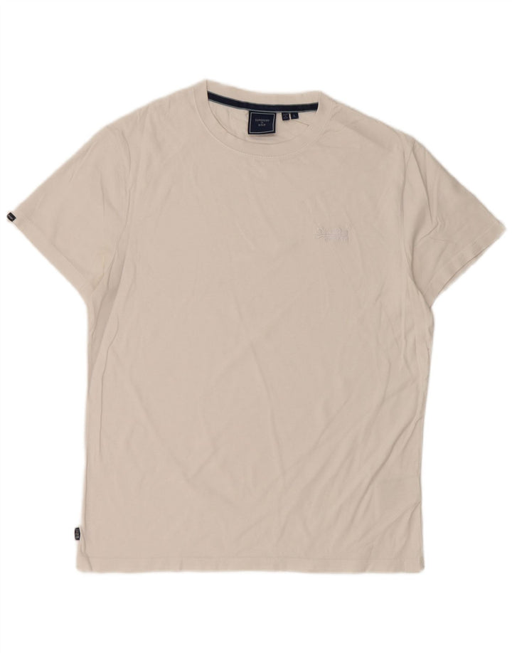 Camiseta masculina SUPERDRY grande algodão branco