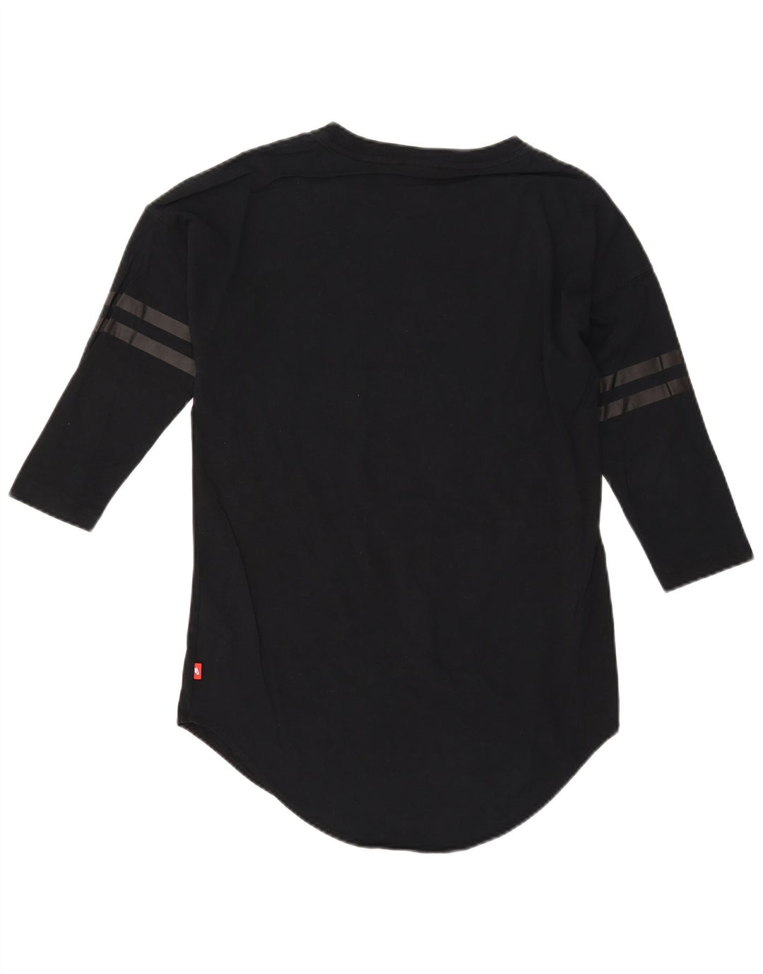 Top gráfico masculino Nike manga 3/4 pequeno algodão preto
