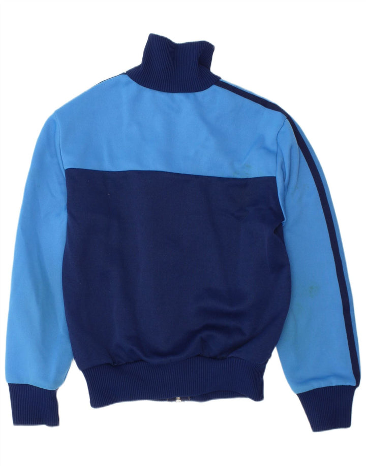 ADIDAS Meninos Tracksuit Top Jacket 9-10 Anos Azul Marinho Colorblock