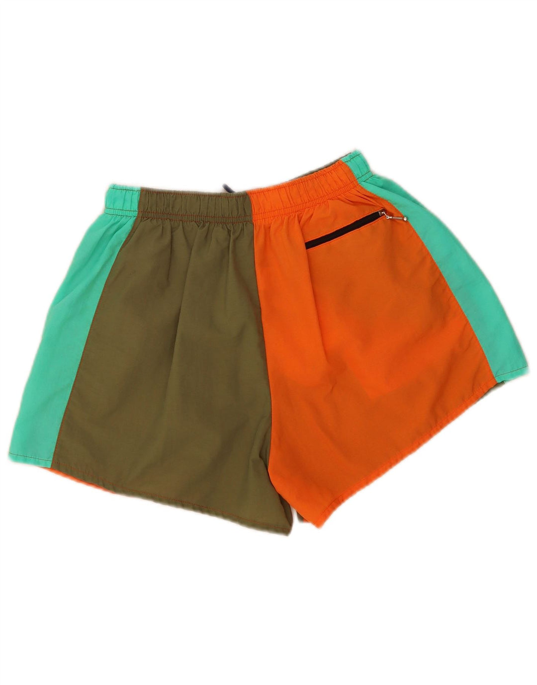 Shorts esportivos gráficos masculinos vintage pequeno bloco colorido multicolorido
