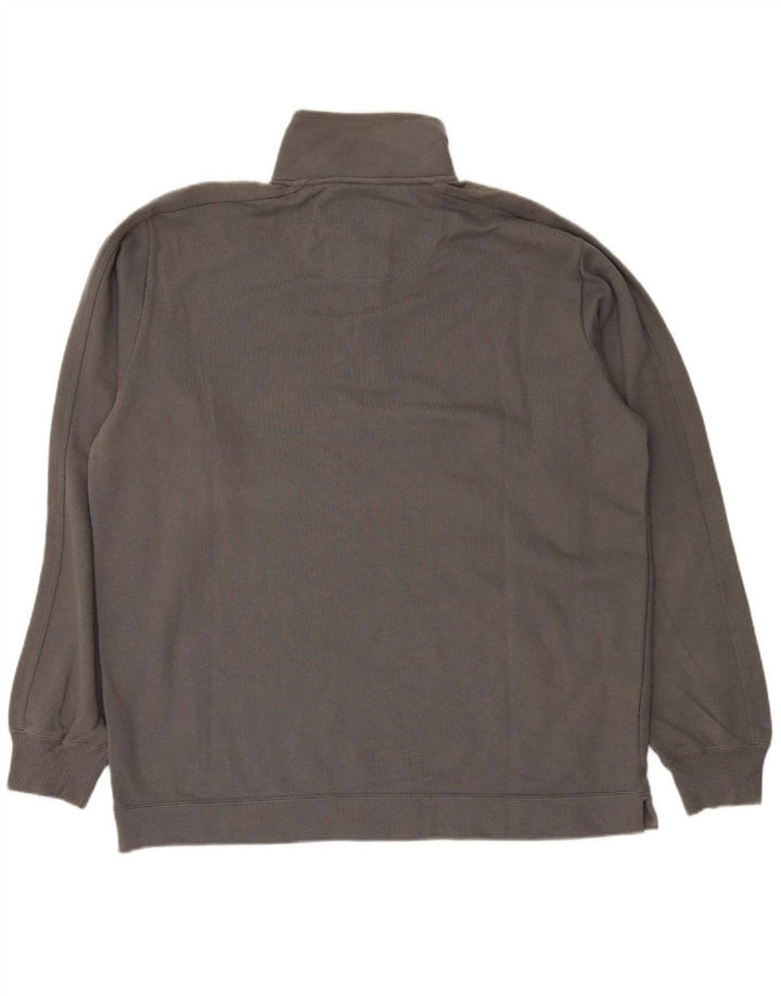 CHAMPION Suéter masculino com zíper e gola XL algodão cinza