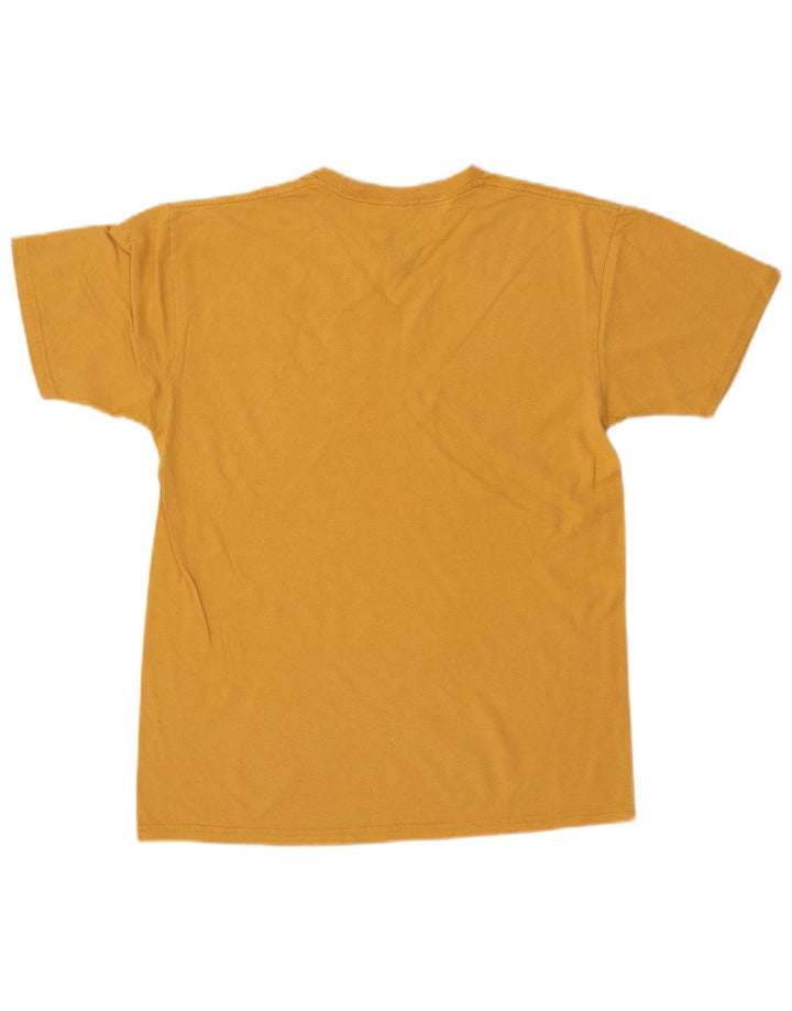 Camiseta feminina VANS com estampa gráfica UK 14 médio algodão amarelo