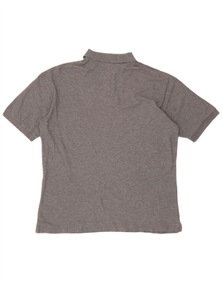 Camisa polo masculina Fila algodão manchado cinza médio