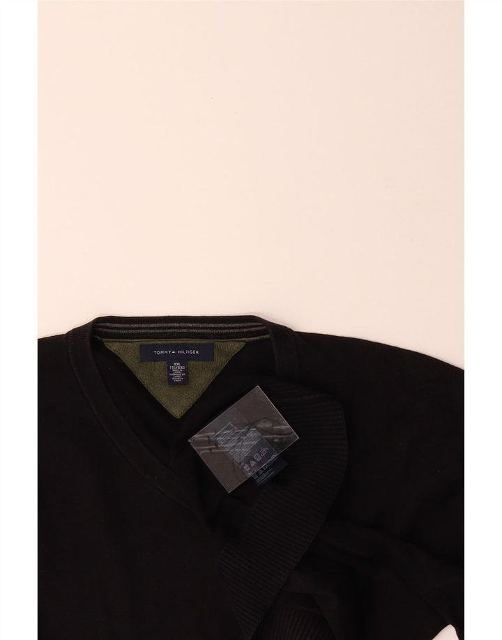 Suéter masculino TOMMY HILFIGER com decote em V 2XL preto