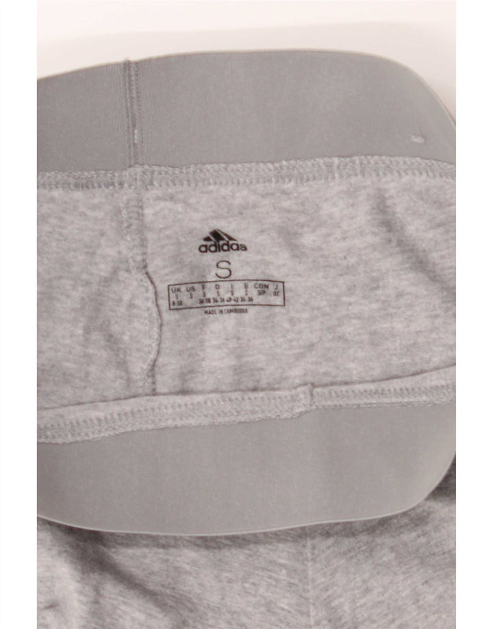Leggings Adidas Femininas UK 8/10 Pequenas Cinza