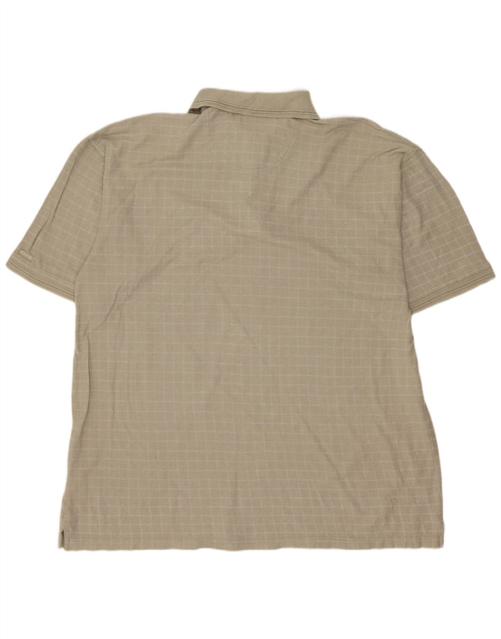 Camisa polo masculina alta Izod XL algodão geométrico verde