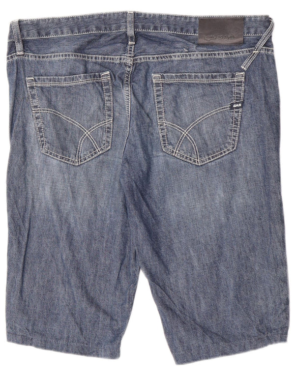 Shorts jeans masculino Gas W34 grande azul