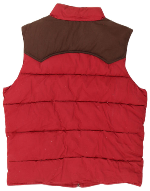 Colete masculino acolchoado Ted Baker tamanho 5 XL algodão colorblock vermelho