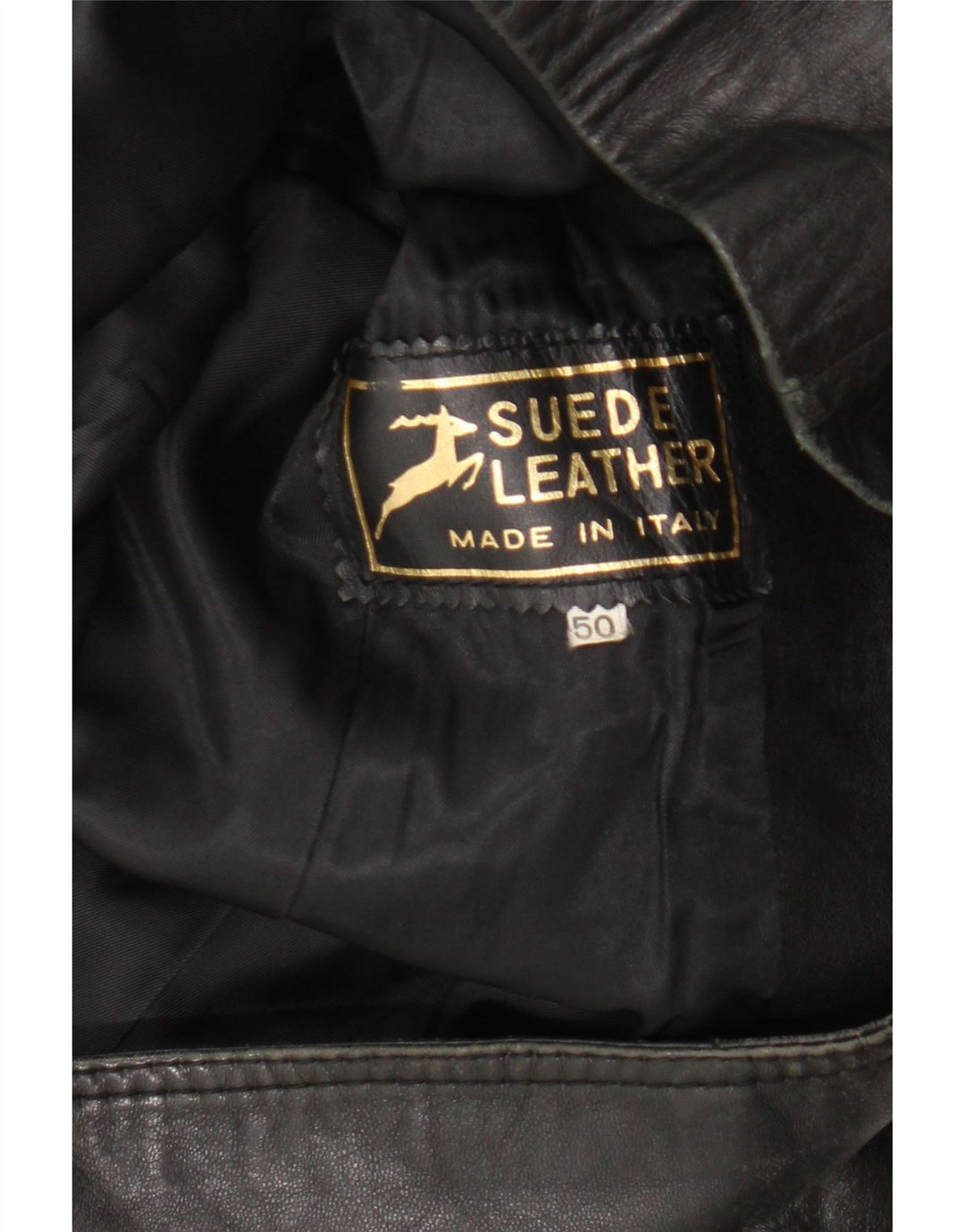 Jaqueta de couro feminina vintage IT 50 XL couro preto