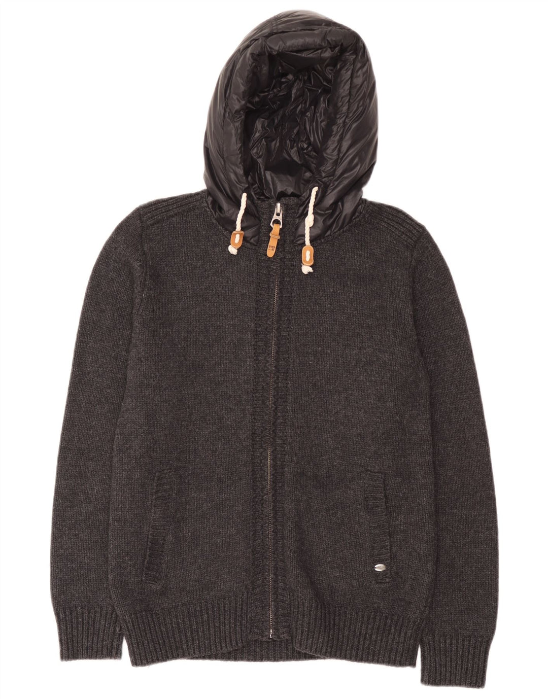 Suéter cardigã masculino Scotch & Soda grande lã cinza